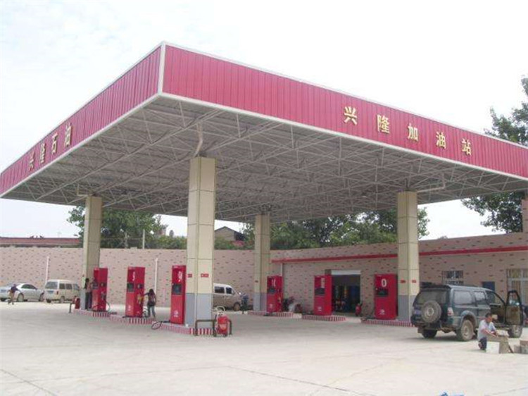 忻州加油站钢结构网架案例9